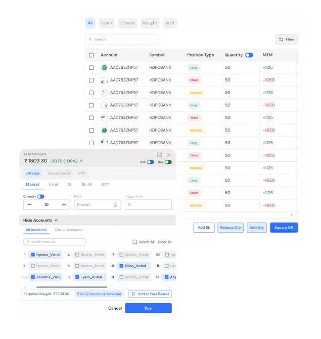 Cirrus demo interface for new users to explore trading features